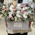 باکس گل ارکیده سفید