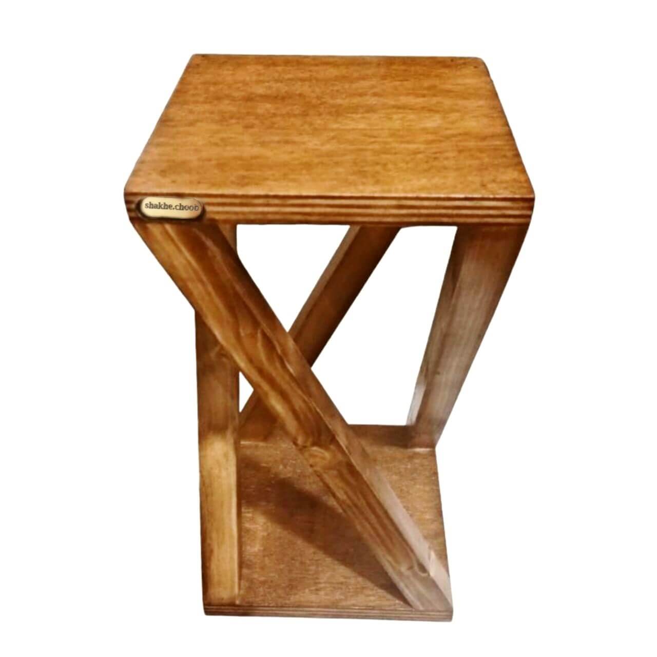 چهارپایه مدل شاخه سمد sm0099 ساخته شده با چوب گردو