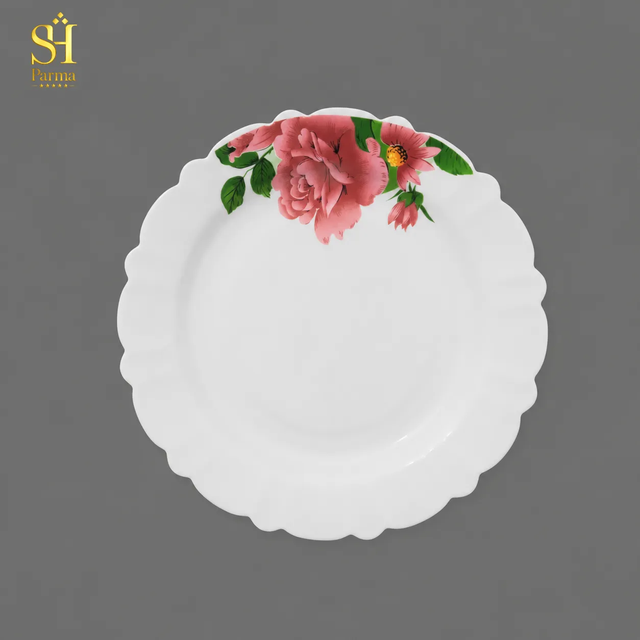 سرویس آرکوپال ۲۶ پارچه برند پارما بدنه کنگره طرح ریحانا لب سفید | ۶ نفره - تصویر 3