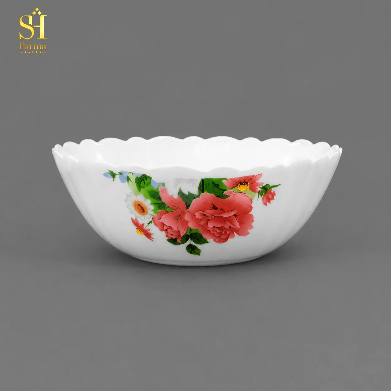 سرویس آرکوپال ۲۶ پارچه برند پارما بدنه کنگره طرح ریحانا لب سفید | ۶ نفره - تصویر 6