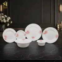 سرویس آرکوپال ۲۶ پارچه برند پارما بدنه راشین طرح آیلین لب سفید| ۶ نفره