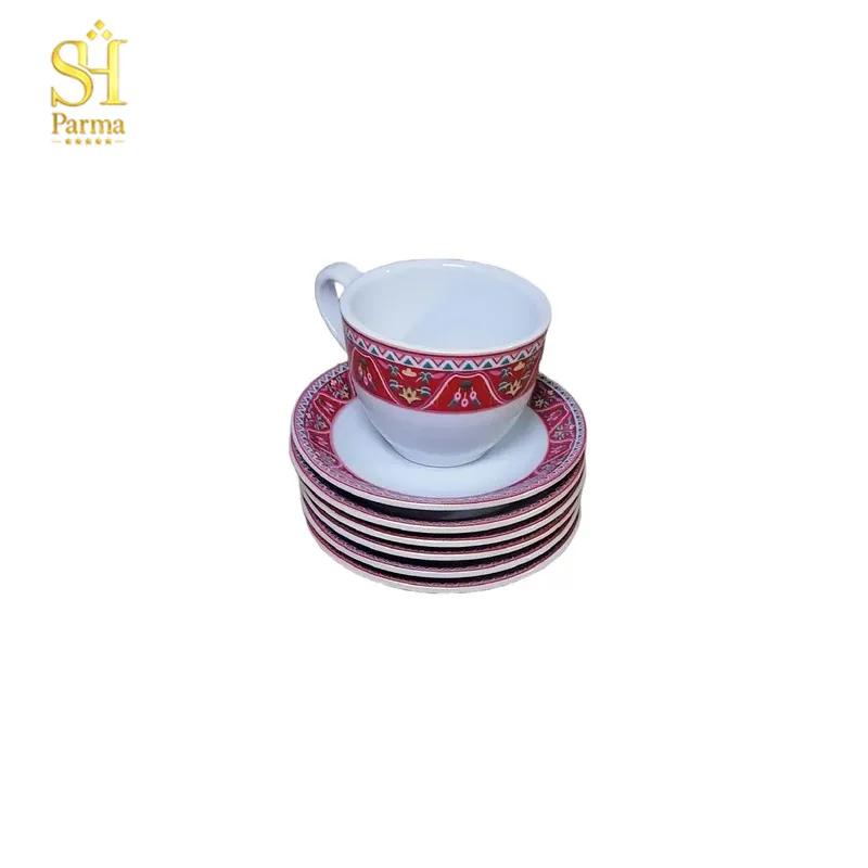 سرویس چای خوری ترنج زرشکی برند مقصود - تصویر 2