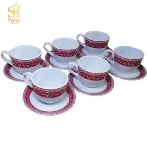 سرویس چای خوری ترنج زرشکی برند مقصود