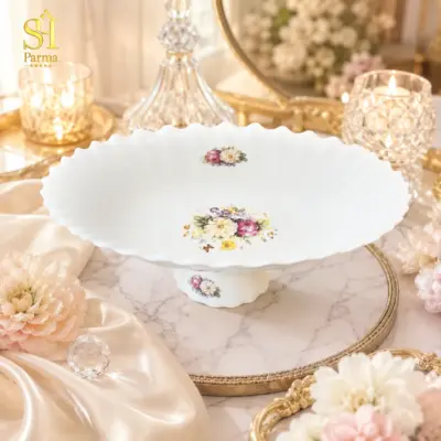 کاسه میوه آرتور طرح گل پایه دار