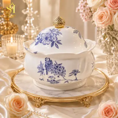 شکلات خوری درب دار طرح پرنده آبی