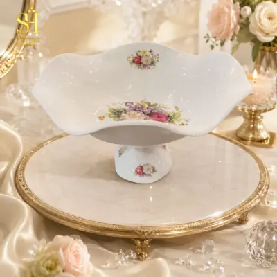 میوه خوری کشکول سولو دسته دار گل - 8810
